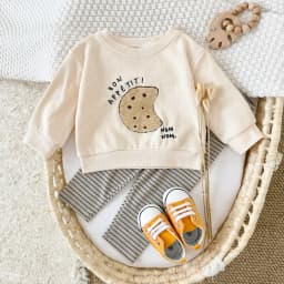 Ins Newborn Clothes Boys Girls Sets Spring 2Pcs Cartoon Embroidery Long Sleeve Top+Pants Cotton Autumn Tracksuit Toddler Outfit