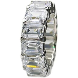 Drop Shipping High Quality Luxury Jewelry 925 Sterling Silver Princess Cut Moissanite Diamond Women Wedding Band Ring Gift