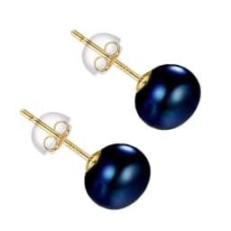 Senlissi- Genuine FreshWater Pearl Stud Earrings For Women 7-8-9 White Pink Pearls 925 Sterling Silver 18K Female Party Jewelry