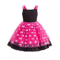 Children's Day Girls Cute Princess Dress WIith Bowknot Headband Kids Minni Polka Dot Gown For Birthday Party Carnival Costume