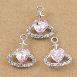 10pcs 18*15mm Crystal CZ Love Heart Charms Pendant for Jewelry Making DIY Earrings Necklace Bracelet Accessories Supplies