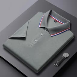 2024 Solid Color Polo Shirt Men's Business Polo Collar Half sleeved Top 2024 Summer Casual Short sleeved T-shirt for Men an