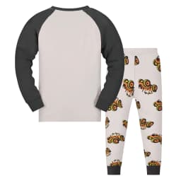【Through 1615 Flame】Boys Truck Patterned Cotton Pajama Set, Casual Sporty Style, Suitable for Boys and Ages 2-9