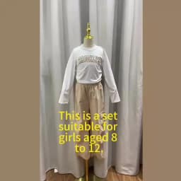 2024 New Spring Autumn Girls Matching Clothes 8-12 Years Solid Color Vacation Party Daily Casual Clothing Korean Style Outfits