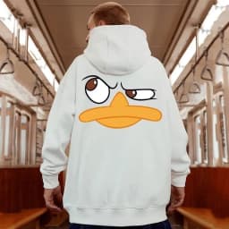M-8XL Hoodie Men's Large Sweater Hoodie Stylish Loose American Cartoon Duckling Yellow Printed Long Sleeve Double Shirt