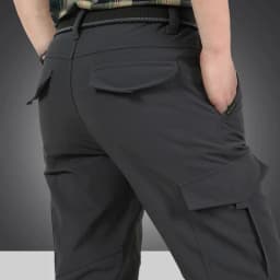 Winter Thick Pants Men Double Layer Fleece Cashmere Overalls High Quality Male Camouflage Trousers Warm Casual Cargo Pants