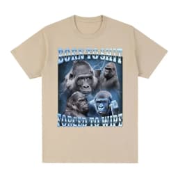 Anime Born To Shit Forced To Wipe Funny Gorilla Graphic T Shirt Fashion Short Sleeve T-shirt Women Casual T-shirts