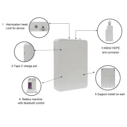 Coverage 500m³ Smart Essential Oil Diffuser Bluetooth App Control Wall Mounted Aroma Diffuser Scent Machine For Hotel Home