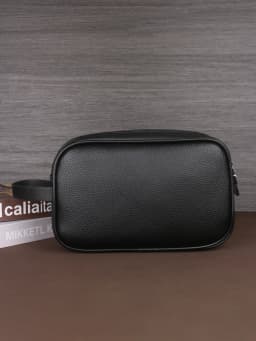 Men's Business Clutch Bag Travel Essentials Outdoor Toiletry PU Portable Handheld Cosmetic Bag Large Capacity Elegant Design