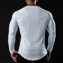 Men Compression Cotton T Shirt Fitness Long Sleeve Sport Tshirt Training Jogging Shirts Gym Sportswear Quick Dry Rashgard