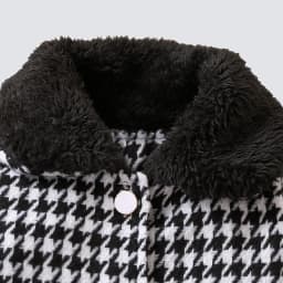 JOPGEEY Baby Girls Two-Piece Set Cute Fashionable Black Checkered Dress with Fur Collar Jacket Outfit