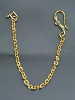 Soild Brass Trousers Jeans Wallet Oval Sunflower Pattern Chain Key Chain Indian Eagle Hook Hook D Shackle Links