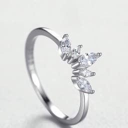 925 Sterling Silver Shiny Zircon crown Rings for Women Wedding Engagement Fashion Elegant Gold Color new in Fine Jewelry