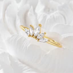 925 Sterling Silver Shiny Zircon crown Rings for Women Wedding Engagement Fashion Elegant Gold Color new in Fine Jewelry
