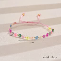 1pc Women's Fashion Bracelet Bohemian Style Miyuki Beaded Colorful Rice Bead Bracelet Suitable for Daily Gift Giving