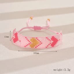 1pc Women's Fashion Bracelet Bohemian Style Miyuki Beaded Colorful Rice Bead Bracelet Suitable for Daily Gift Giving