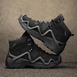 Men's winter high top shoes mid top waterproof and anti slip hiking shoes ultra light work boots tactical boots desert boots