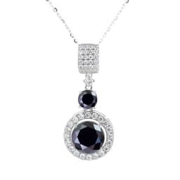 5ct Moissanite Diamond Pendant Necklace with Certificate Blue Green Pink Color Round Shape D Color VVS Moissanite Jewelry Gift