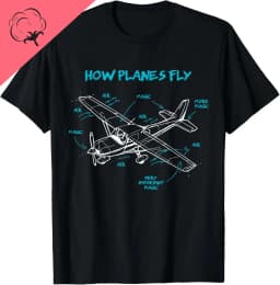 How Planes Fly How Planes Fly Aviation Pilot T-Shirt Print Original Design Gifts Cotton Funny Shirt Customizable Camiseta