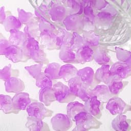 50pcs New Lily Of The Valley Colorful Bead Caps Glass Pendant Spacer Beads Jewelry Making Bracelet Earrings Beading Diy Material