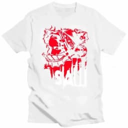 Movie SAW Horror Head Torture T-shirt Women's Fashion T-shirt Retro Clothing Round Neck T-shirt Horror Harajuku Top 70286