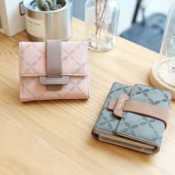 Purse for Female Korean PU Plaid Buckle Simple Multi-Card Folding Triple Fold Bag Large Capacity Student Ladies Daily Travel