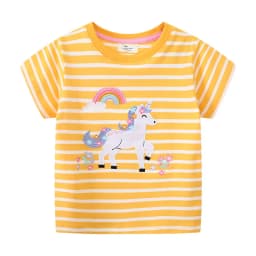 Jumping Meters 2-7T Rainbow New Designs Girls T Shirts Summer Children's Clothes Short Sleeve Kids Tees Tops Baby Costume Shirt