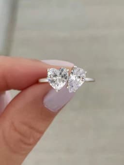 925 Sterling Silver Simplicity Classic Love Heart Water Drop Ring For Women Engagement Wedding Luxury High Quality Fine Jewelry