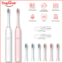 Electric Ultrasonic Toothbrush Six Speed Mode Home Soft Hair USB Charging Waterproof Adult Tooth Cleaner Automatic Couple Set