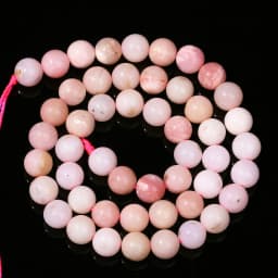 5A Natural Stone Pink Opal Bead Round Loose Spacer 4 6 8 10mm Seed Bead For Jewelry Making Diy Necklace Bracelet Accessory 15"