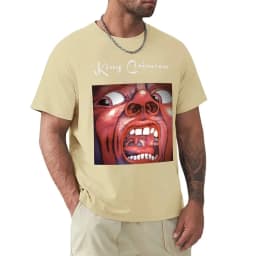 In the Court Of The Crimson King - King Crims×n T-Shirt Customs Design Your Own Oversized Mens Casual Tshirts Men Short Sleeves