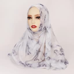 1Pcs Fashion Watercolor Print Hijab Islam Ramadan Women Bohemian Soft Muslim Hijabs Foulard Femme Shawl Wrap Scarf Headscarf