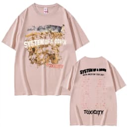 Vintage Rock Band System of A Down Toxicity Tour T Shirt Men Women Gothic Punk Rock T-shirts Men's Hip Hop Oversized T Shirts