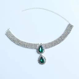 Rhinestone Multilayered Large Water Drop Dangle Necklace for Women Exaggerated Party Queen Necklace Jewelry Accessories Gifts