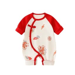 Autumn Baby Rompers for Girls Boys Winter Cute Animal Design Red Christmas 100 Cotton Chinese Full Moon Boneless Hoodie Newborn