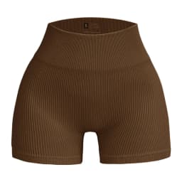 Women's Ribbed Knited Shorts Seamless Yoga Shorts Stretchy High Waist Shorts Sexy Hip Liftting Cycling Running Three Point Pants