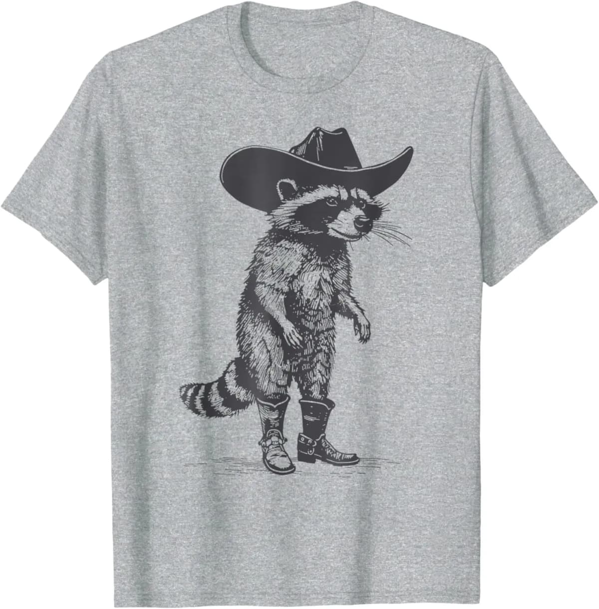 Vintage Raccoon Cowboy Cowgirl Trash Panda Western Country T-Shirt