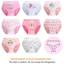5/10 Pieces Comfy Children's Girls Panties Cotton Soft Pretty Cartoon Rainbow Child Underwear for Girls Kids Briefs Breathable
