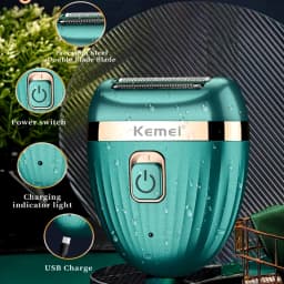 Kemei Women Epilator Electric Hair Removal Facial Body Lady Bikini Legs Arms Armpit Hair Remover Underarms Rechargeable