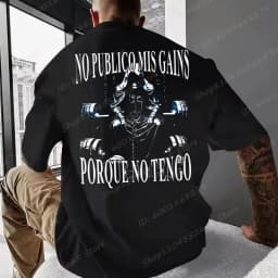 Skeleton Calacas Chidas Gym Print T-Shirts For Men Summer Short Sleeve Crew Neck Streetwear Oversized Tees Tops Men's Clothing