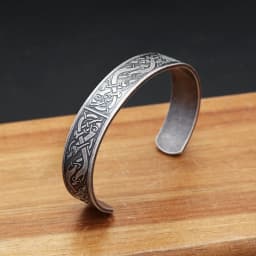 Nordic Viking Dragon Totem Bracelet Punk Stainless Steel Opening Bangles For Men Women Fashion Amulet Jewelry Gifts Dropshipping