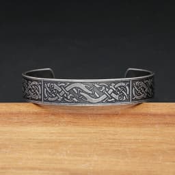 Nordic Viking Dragon Totem Bracelet Punk Stainless Steel Opening Bangles For Men Women Fashion Amulet Jewelry Gifts Dropshipping