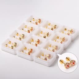 12 Pair/lot Cute Girls Stud Earrings 316L Stainless Steel For Women Love Heart Flower Piercing Stud Jewelry Party Gift Trendy