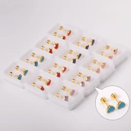 12 Pair/lot Cute Girls Stud Earrings 316L Stainless Steel For Women Love Heart Flower Piercing Stud Jewelry Party Gift Trendy