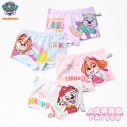 4pcs/set Genuine Paw Patrol Original Girls Undepants Skye Everest Cotton Underwear 2-4-6-8-year-old Kids Children Birthday Gift
