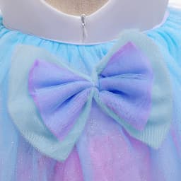 Kids Unicorn Princess Dress For Girls Children Cosplay Costume Trailing Rainbow Birthday Party Dresses Girl Christmas Outfit