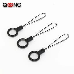 10 PCS Men Women Multifunction Key Chain Holder Black Rope Phone Lanyard Key Ring Metal Car Keychain U Disk ID Cards Keyring