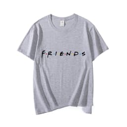 Friends TV Show Short Sleeve T-Shirt Men's Summer Cotton Letter Print Harajuku Style Streetwear Top for Women