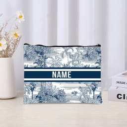 Trendy Women Makeup Bag Retro Custom Name Cosmetic Case Portable Small Make Up Bags Organizer Travel Toilet Storage Cloth Clutch