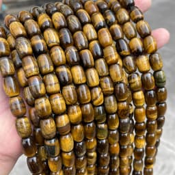 10*14mm Natural Yellow Tiger Eye Stone Barrel Shape Beads Smooth Loose Spacer For Jewelry Making Diy Necklace Bracelet Accessory
